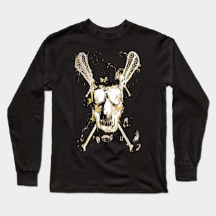 LAX Skull, Lacrosse, Sport, Skeleton Long Sleeve T-Shirt